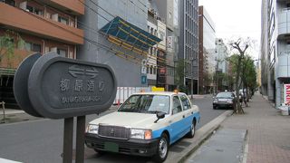 柳の木はあまりなくとても静かな普通の通りです