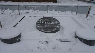 建物の前にポツンとありました