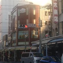 合羽橋交差点が中間地点