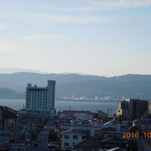 高島城から諏訪湖が良く見えます。