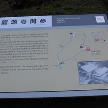 間歩(坑道)入り口付近の案内板