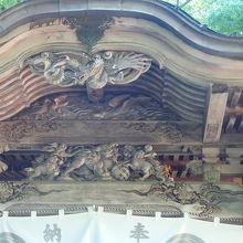 十和田神社拝殿の見事な彫刻