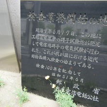 検査業務開始の地 