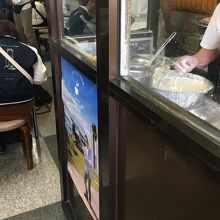 天ぷらの揚げ場