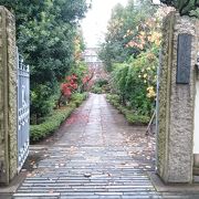 閑静な雰囲気の中にある寺院