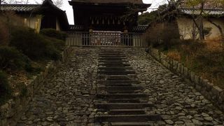 山の中腹の天台宗の門跡寺院