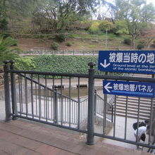 この階段を下った右手にあります