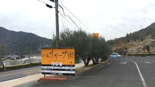 オリーブ公園の南西の麓にある土産物屋。オススメルートは…