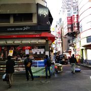 メンチカツのお店のステーキコーナー