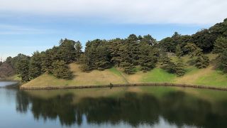 内堀の周りは絶好の散歩道