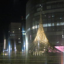 シックな風情で輝いている夜の飛翔の様子