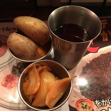 じゃがいもと漬物とルイボスティー