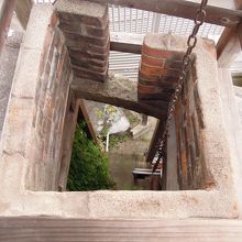 釣瓶が穴ではなく、坂の下に降りていく