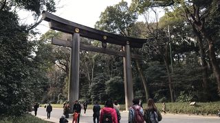 木でできた大鳥居