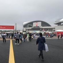 スタジアム到着