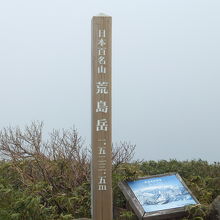 山頂付近だけ雲の中