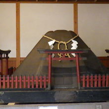 富士山をかたどった神輿