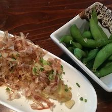 焼き茄子と枝豆