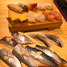 貝づくしと光ものづくし