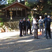 たき火をしてました