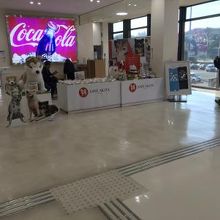 売店では秋田犬も。