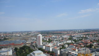 ライプチヒ市街を一望できる