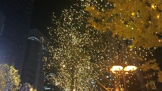 光のシャワーが降り注ぐ街