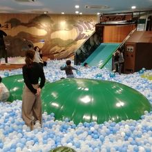 大きなボールプールや滑り台があります
