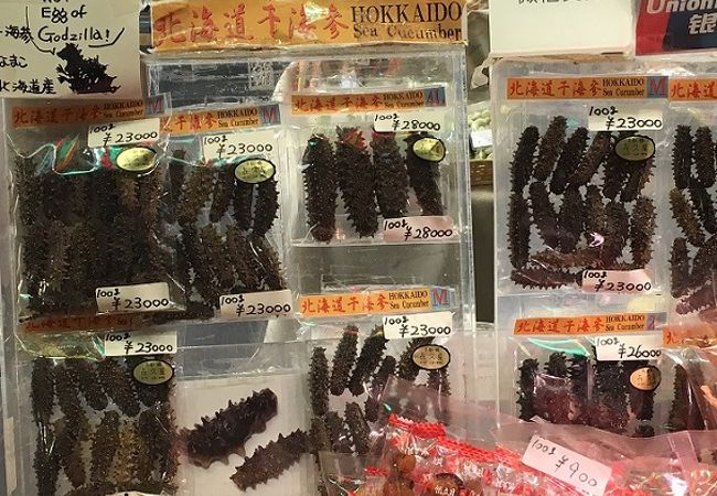 店頭にナマコがいたのよ