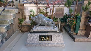 上野アメ横にある寺にはイノシシ像があります！