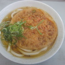 しょうが天うどん（380円）の様子