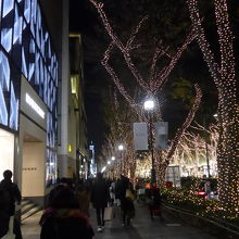 ショップのウィンドウにも映りこみ綺麗です