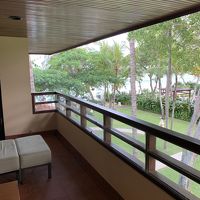 オーシャンビュースイートのベランダ