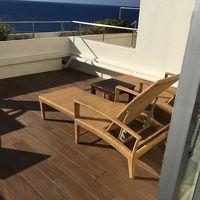 テラスのデッキチェア