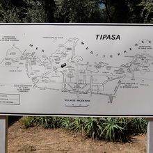 遺跡の部分は地図の左半分だけ。