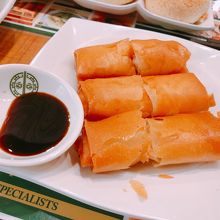 F2:エビ春巻き(＄5.80)