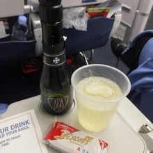 往路：一番楽しみにしていたスパークリングワイン♪