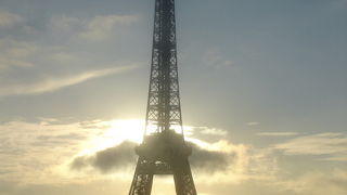 夜景のエッフェル塔もきれいです。