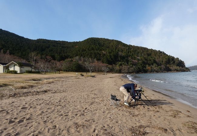 休暇村の真ん前にあるビーチ