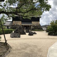 庭園から撮影した清州城