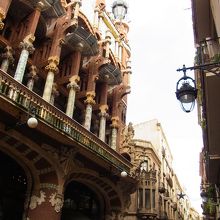 カタルーニャ音楽堂の前の通り