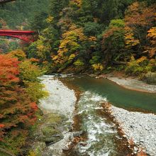 日原川と多摩川の合流地点