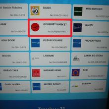 Ｇ階のフロアーガイドです。グルメマーケットがあります。