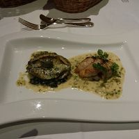 メインの鮑料理