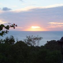 関山落日珈琲・田庄所在から見る夕陽