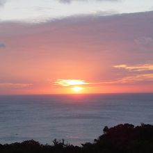 関山落日珈琲・田庄所在から見る夕陽