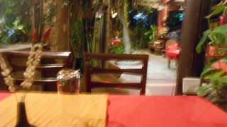 屋外は蚊に刺されます。