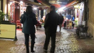 観光客が行くレストラン街