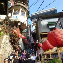 基山路の茶芸館、何処に入るかはより取り見取り