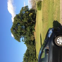 江田船山古墳を駐車場から